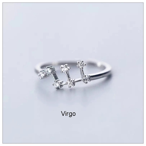 ZODIAC Star Constellation Silver Adjustable Ring - Picture 7 of 8